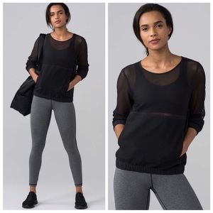 Lululemon Mesh On Mesh Pop Over Top Sz 6